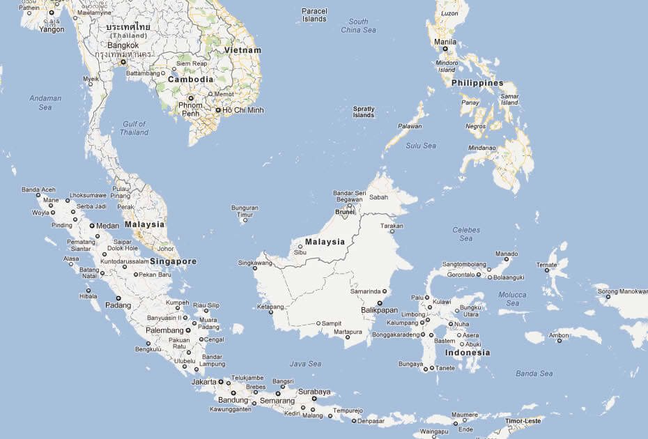 Brunei bolgesel haritasi